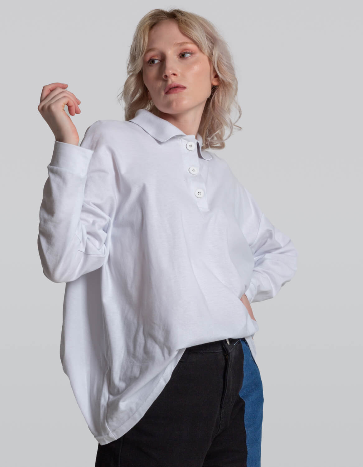Oversized Cotton Polo Shirt